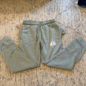 Suncatcher Surf Shop Bottom Cuff Sweatpants, Size: Small, Color: light green